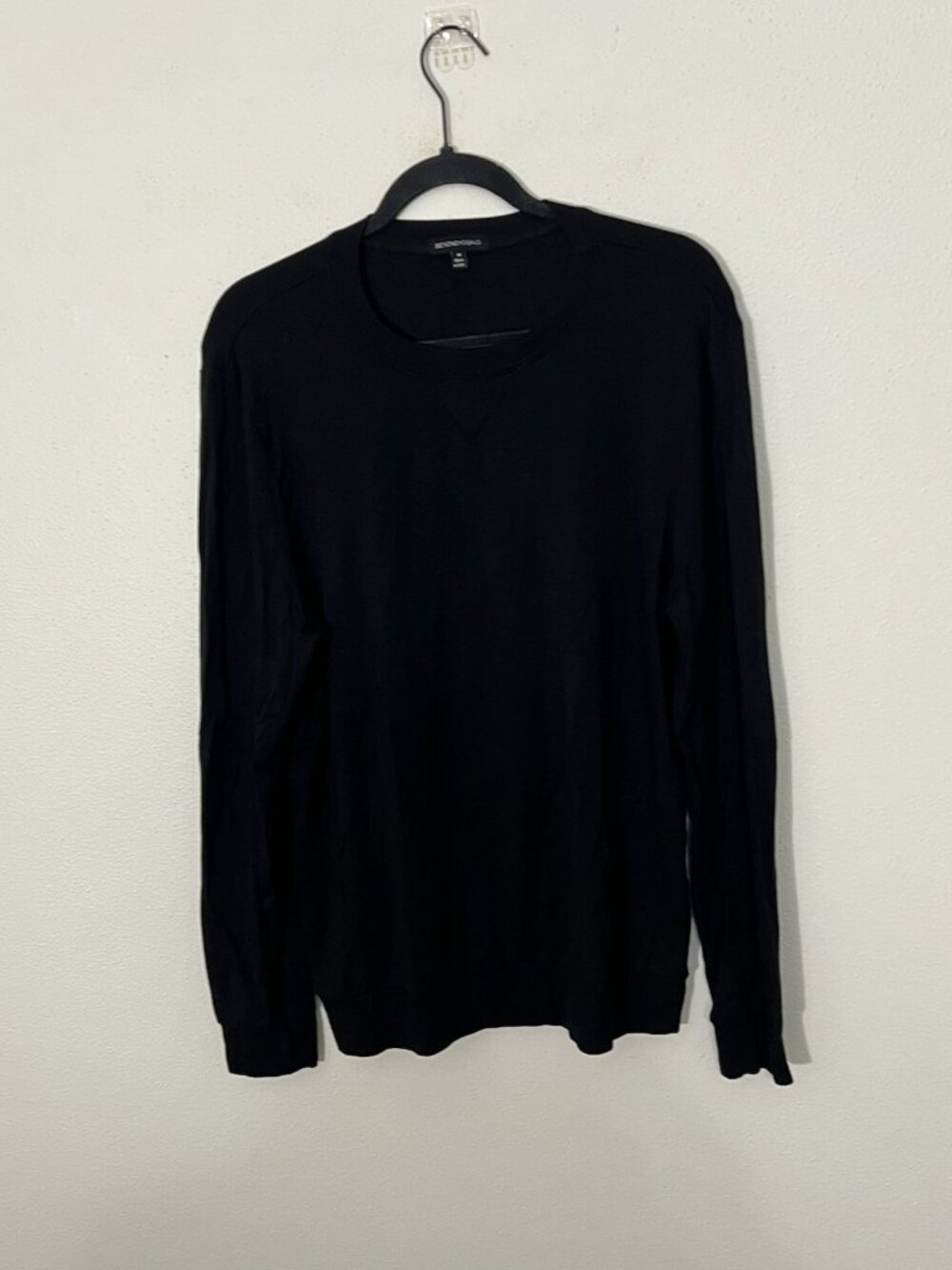 Beyond Yoga Womens Crew Neck Long Sleeve Active Top Solid Black Size Medium